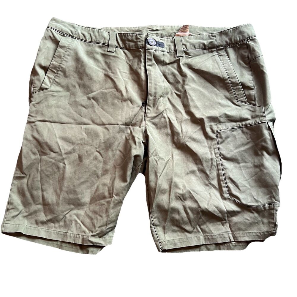 Reebok Crossit Olive Green Training Cargo Shorts Nylon Cotton Men's 38